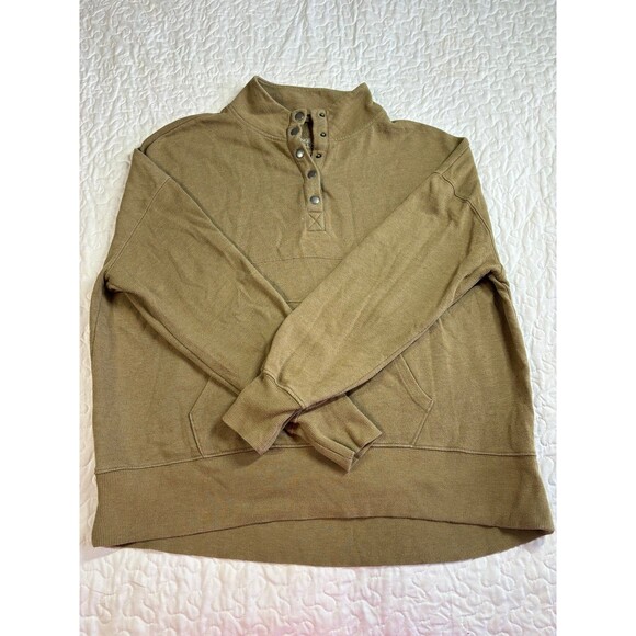 SO Lounge Life Pullover Green Half Button Sweater size large - Picture 1 of 5